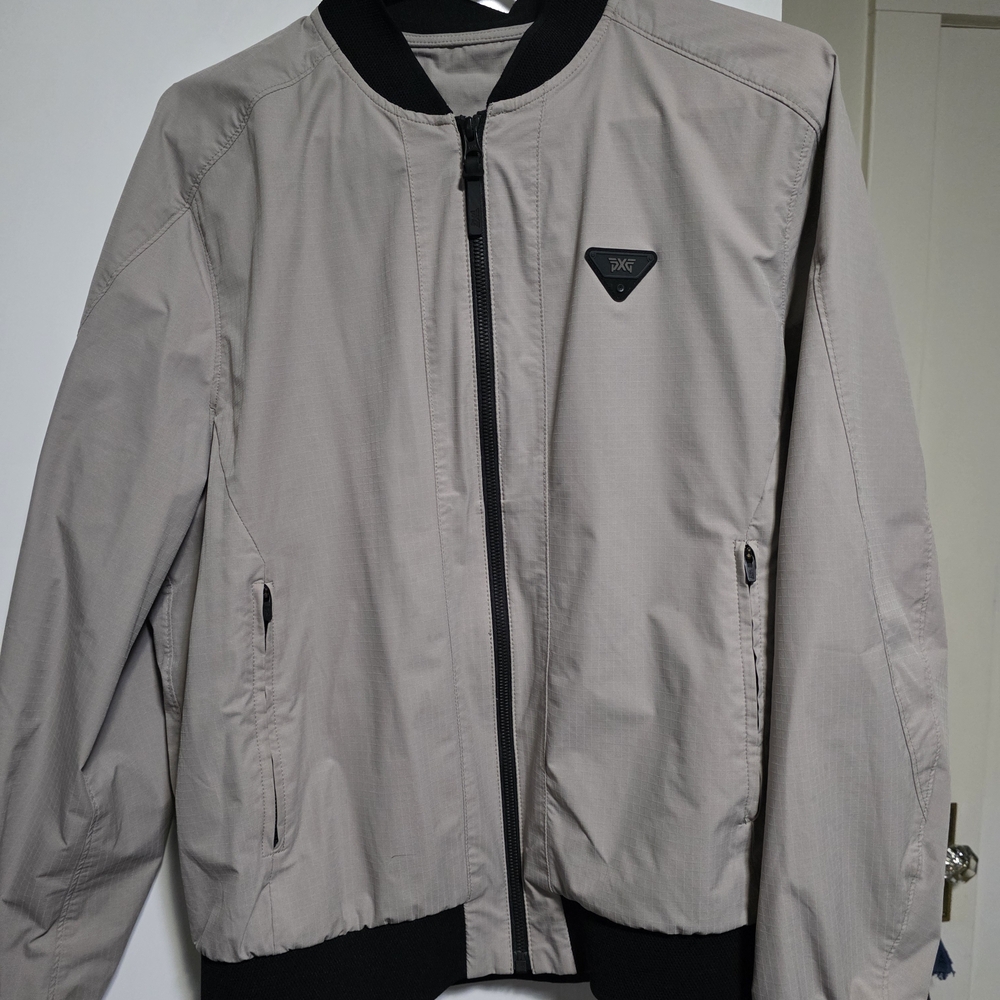 PXG Black and Tan Bomber Jacket Lightweight Athletic Design